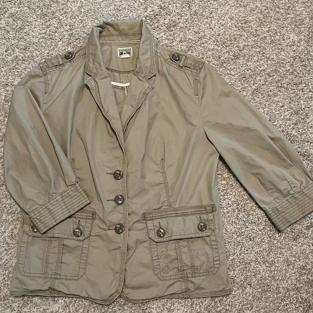 CONVERSE One Star 3/4th sleeve light weight utility style jacket vintage? - Picture 3 of 11